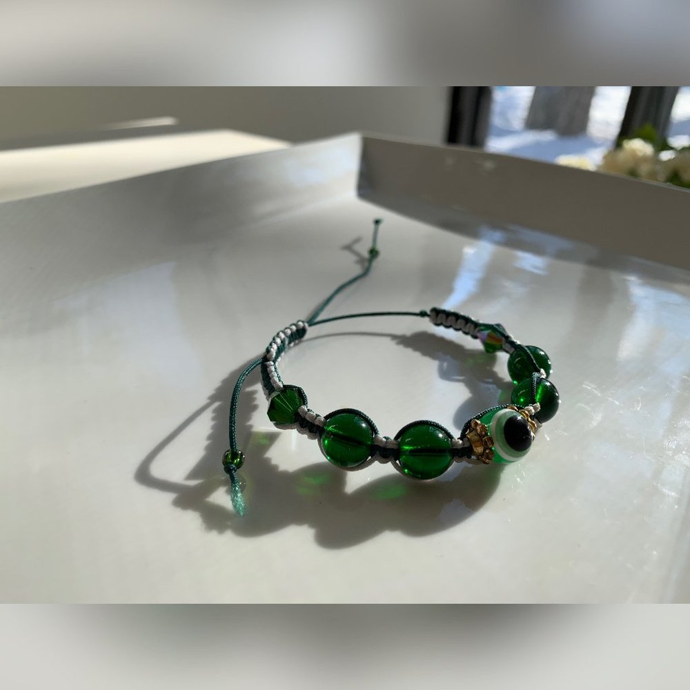 Swarovski Beaded Crochet Handmade Bracelet